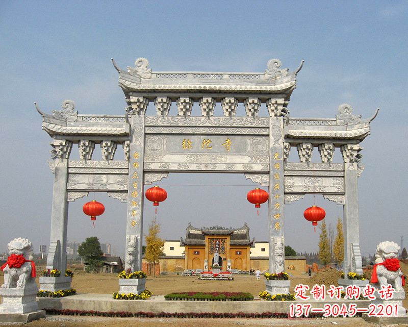 湖南牌坊山门石雕