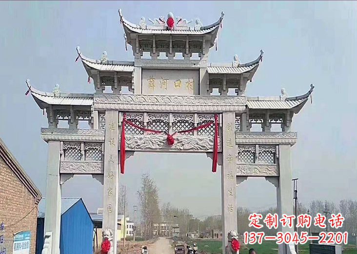 湖南牌坊石雕龙