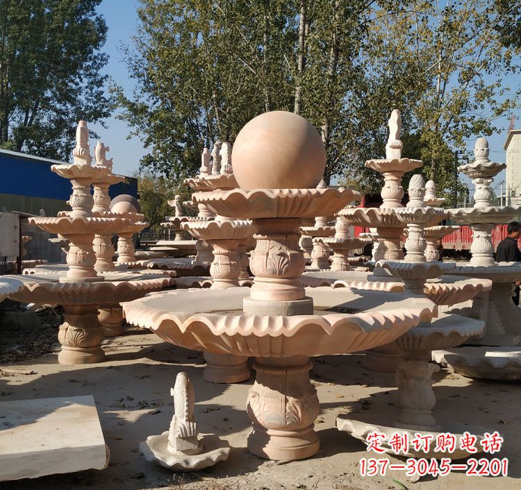 湖南喷泉砂岩水景雕塑