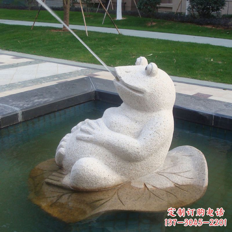 湖南无边界精致艺术——喷水青蛙石雕