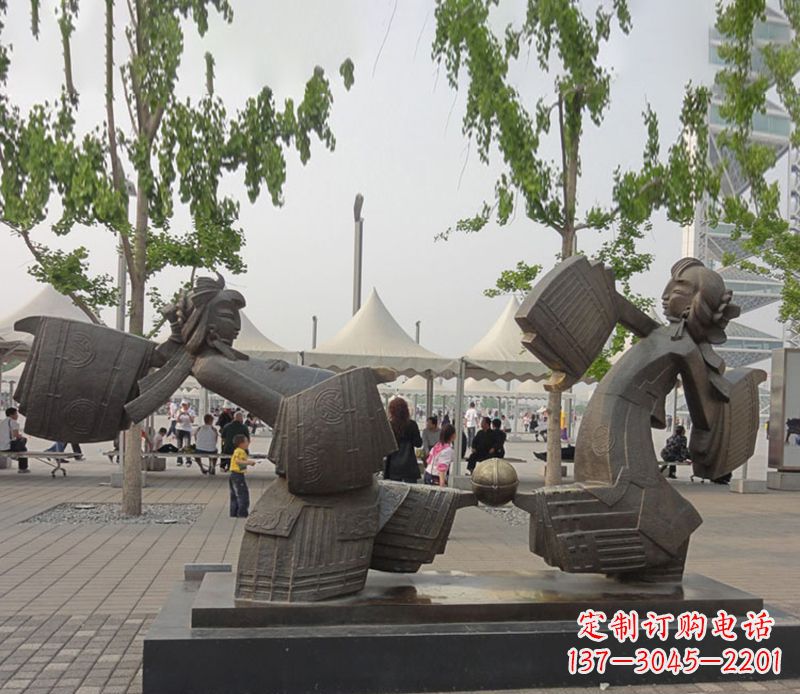 湖南艺术雕刻杰作——皮影戏铜雕