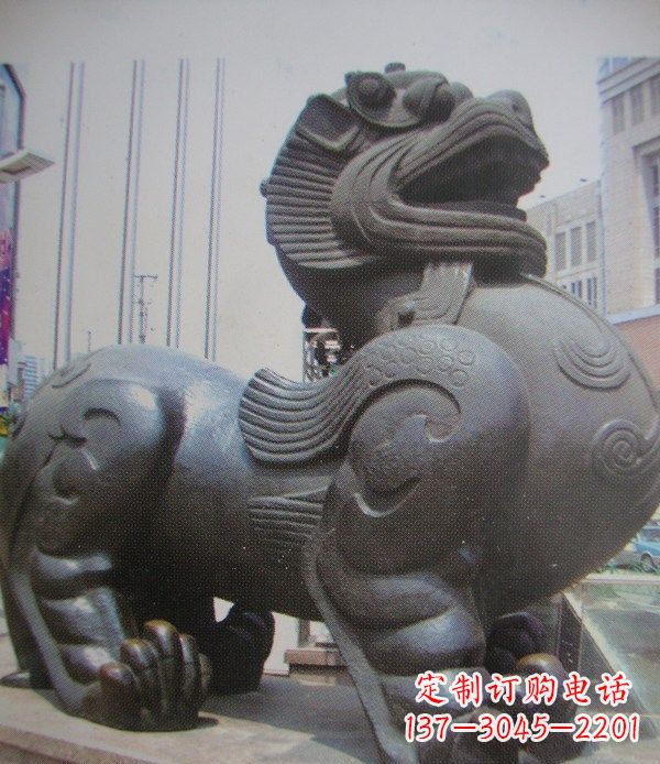 湖南中领雕塑:精致貔貅古代神兽铜雕