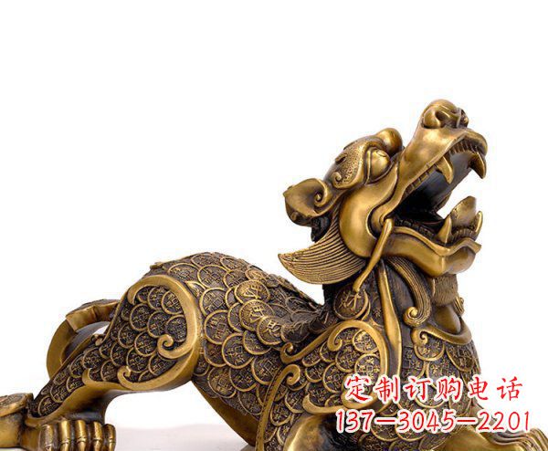 湖南精美铜质貔貅神兽雕塑