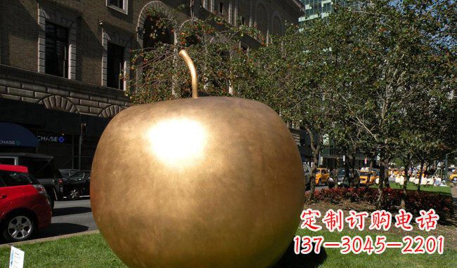 湖南苹果城市景观铜雕,精致绝美!