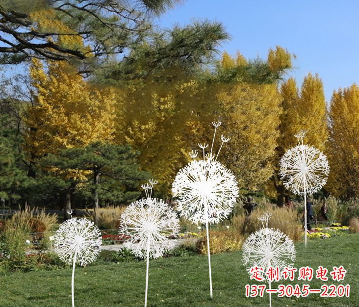 湖南中领雕塑:精美不锈钢蒲公英雕塑