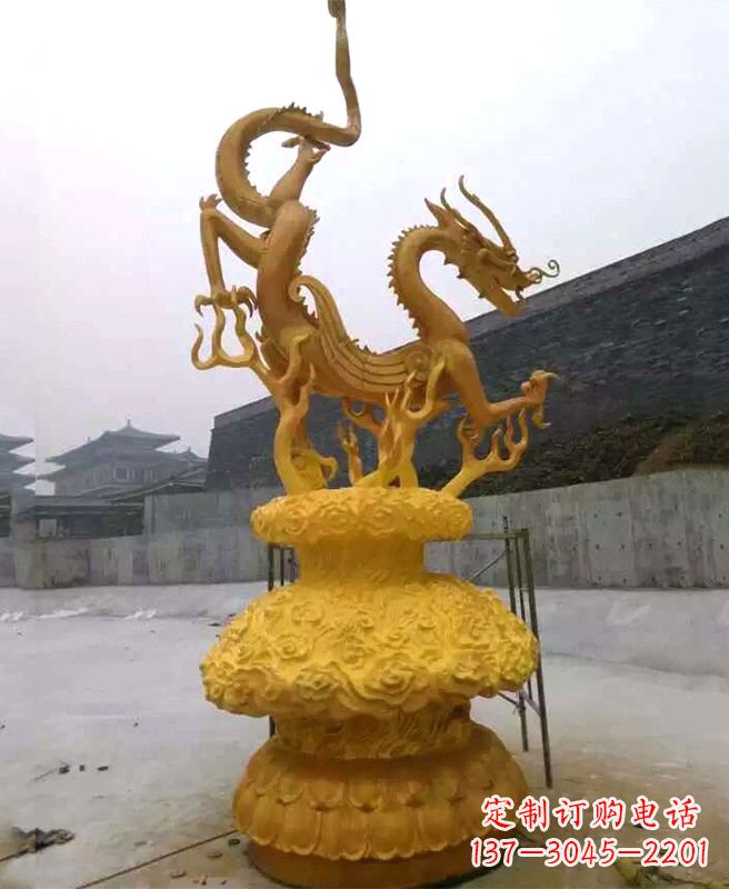 湖南中领雕塑专业定制华丽的龙雕塑,集艺术设计…