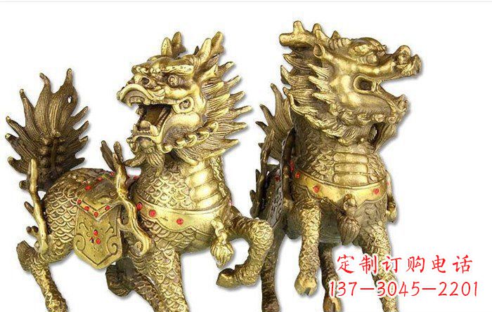 湖南开启财富运势的麒麟招财雕塑