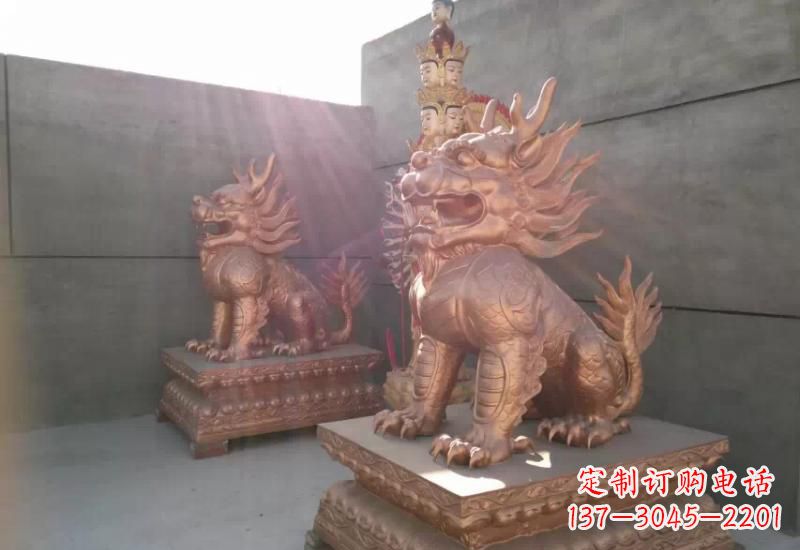 湖南拥有传统文化魅力的麒麟铸铜雕塑
