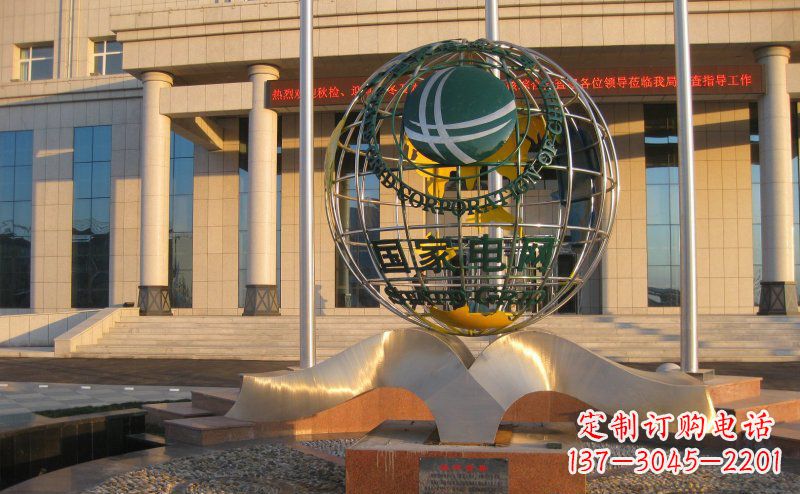 湖南精工打造,全球通用的不锈钢地球雕塑