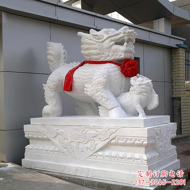 湖南超精美的中国麒麟石雕