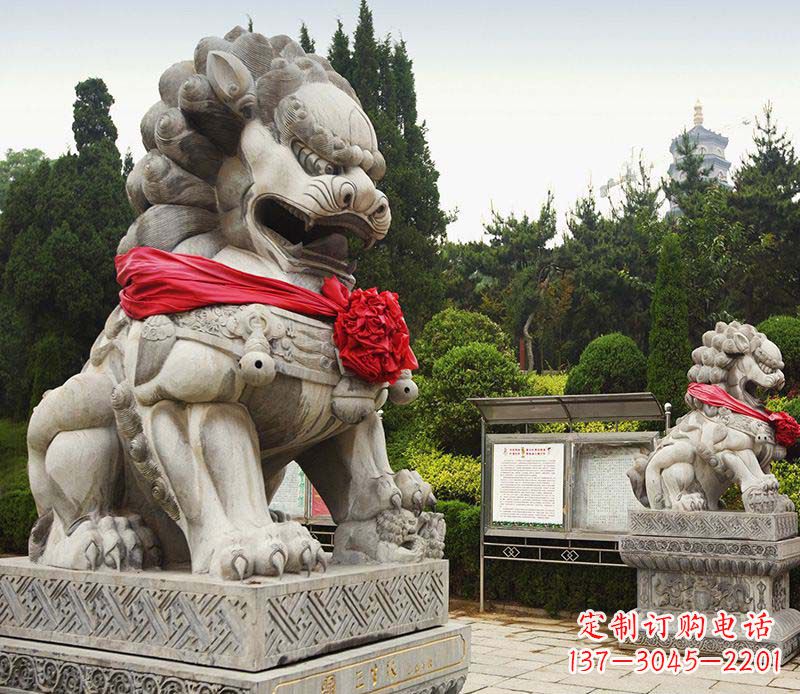 湖南艺术精美大理石狮子雕塑