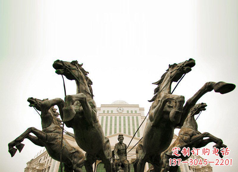湖南优雅马车雕塑,精致雕琢,点缀你的生活