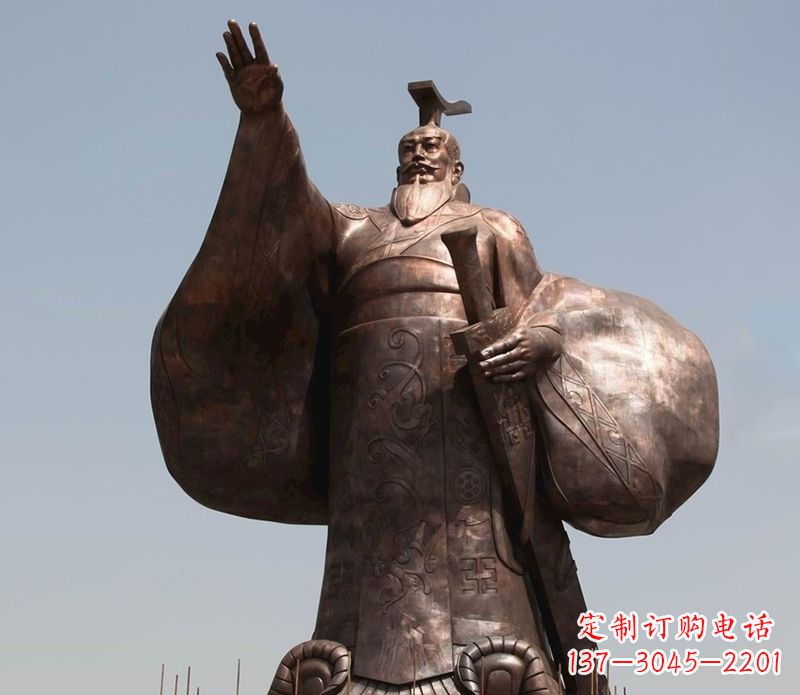湖南秦始皇铜雕精美塑像,让历史回溯至您身边