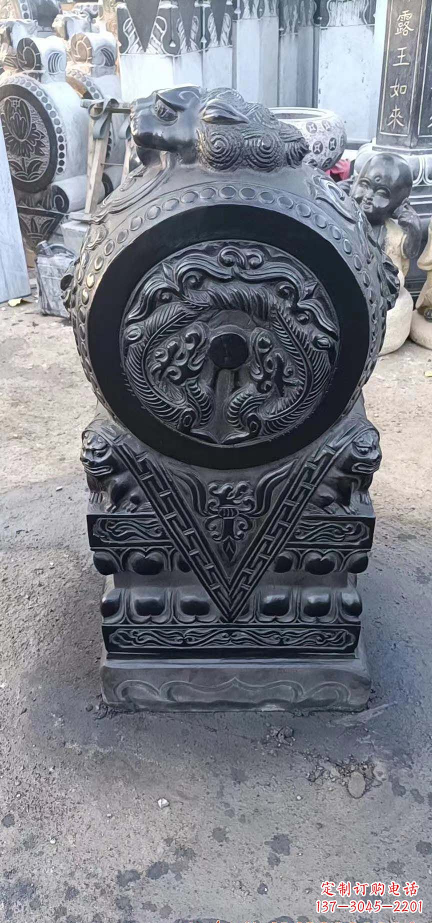 湖南门墩石雕,营造青石抱鼓石之美