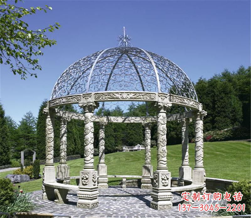 湖南全新的青石大型景观凉亭雕塑
