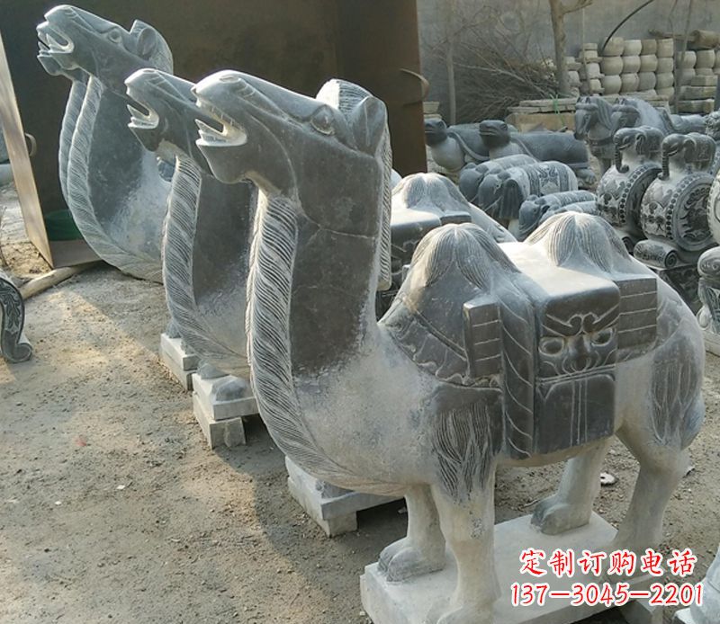 湖南青石骆驼雕,把动物活灵活现