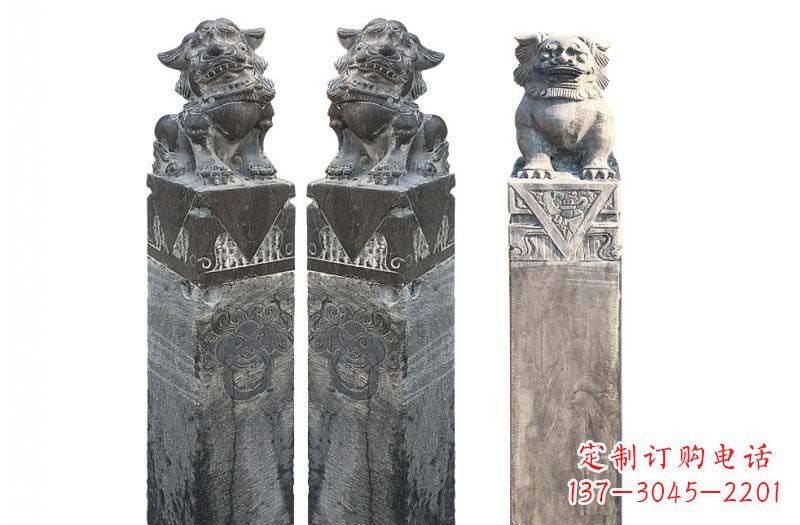 湖南来自古代的精美狮子雕塑