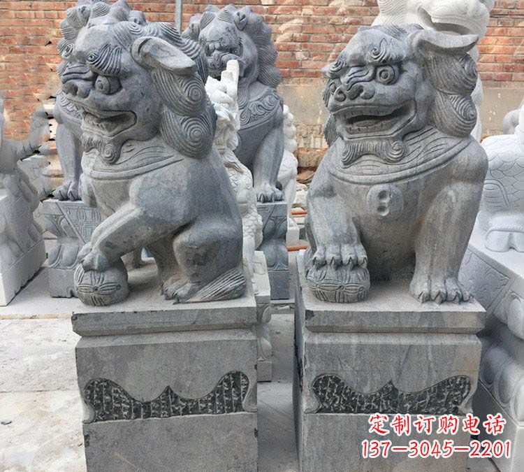 湖南青石仿古狮子雕塑