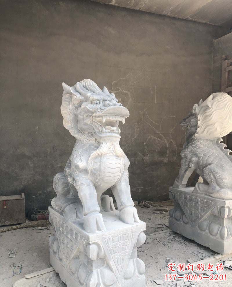 湖南精致雕刻,青石仿古麒麟雕塑