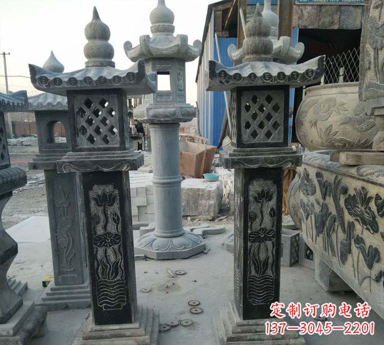 湖南青石古代照明石灯雕塑,闪耀你的家园