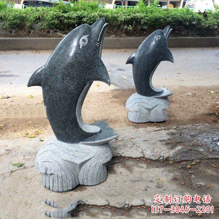 湖南青石海豚雕塑--精致好看与象征意义一起令人惊叹