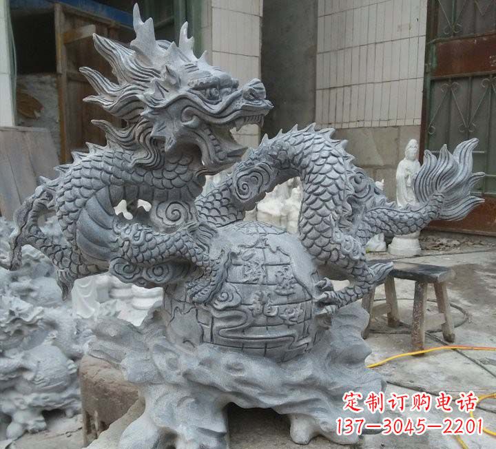 湖南传统文化的艺术品——青石龙雕塑