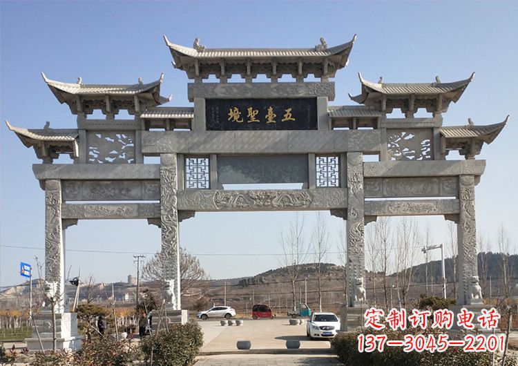 湖南青石牌坊雕刻