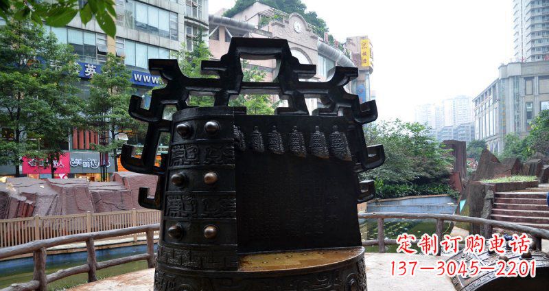 湖南青铜编钟铜雕 (2)