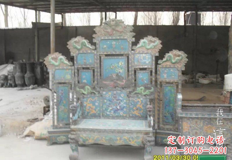 湖南青铜仿古龙椅雕塑