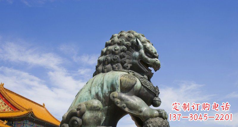 湖南青铜故宫狮子雕塑--精美绝伦