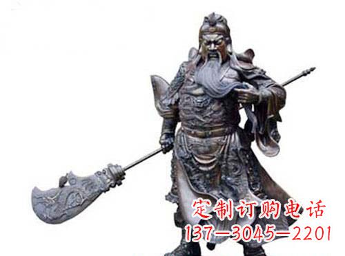 湖南关羽青铜雕塑,传承历史的精神