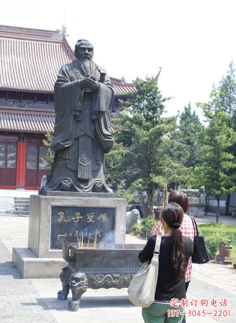 湖南中领雕塑推出精致青铜孔子雕塑,考究工艺,…