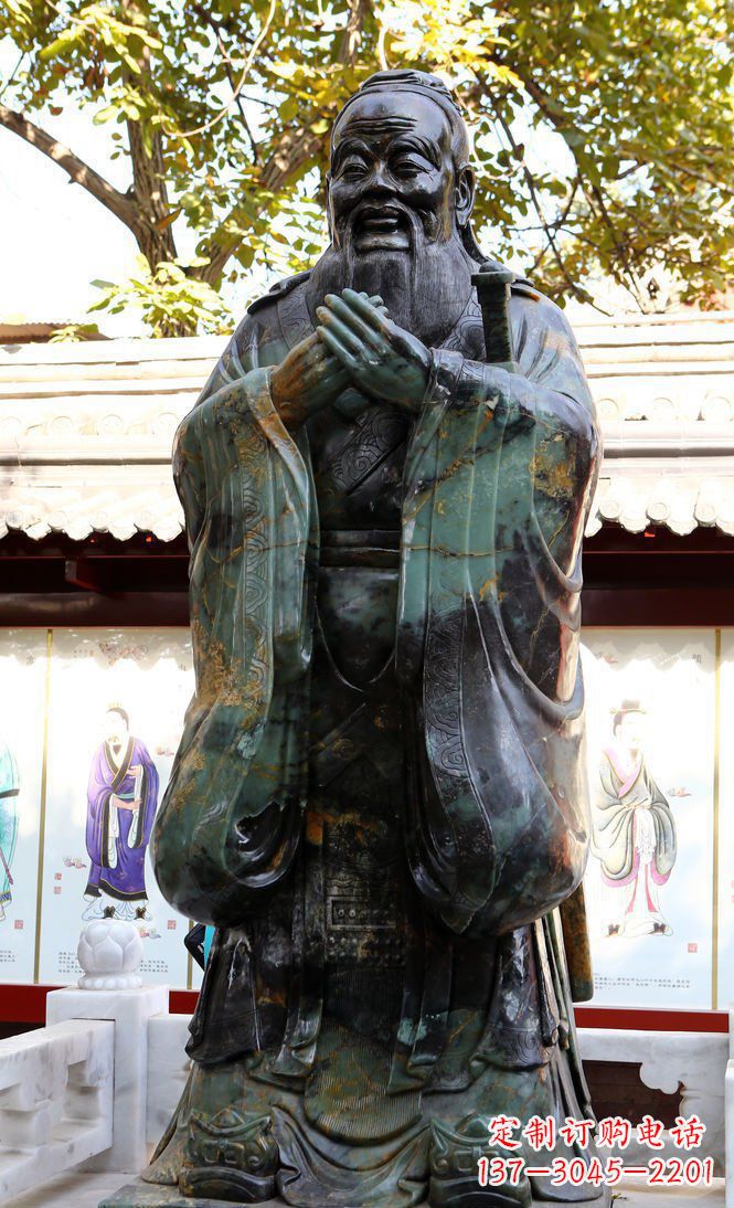 湖南青铜孔子行教像,把智慧和精神传承