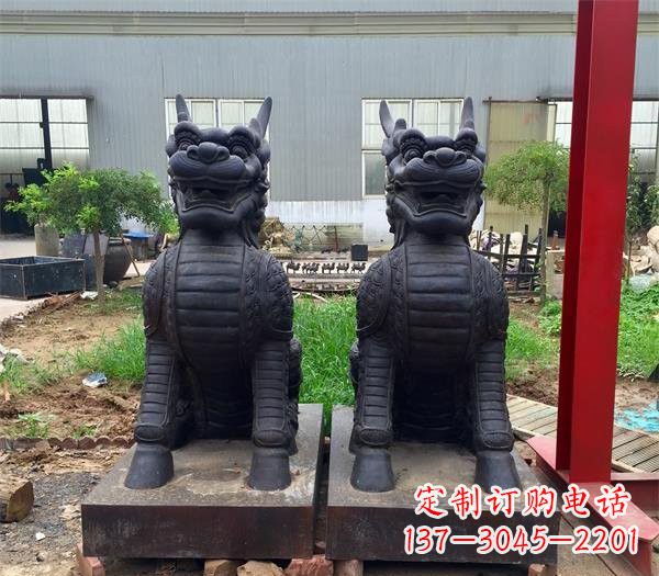 湖南青铜精美麒麟雕塑,注入艺术气息