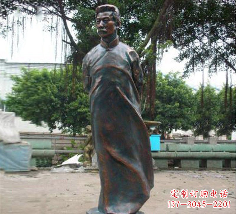 湖南青铜雕塑,精致鲁迅雕像