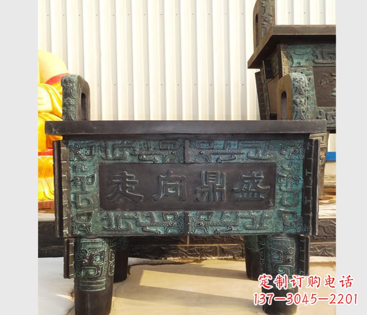 湖南青铜香炉雕塑,传承中国文化