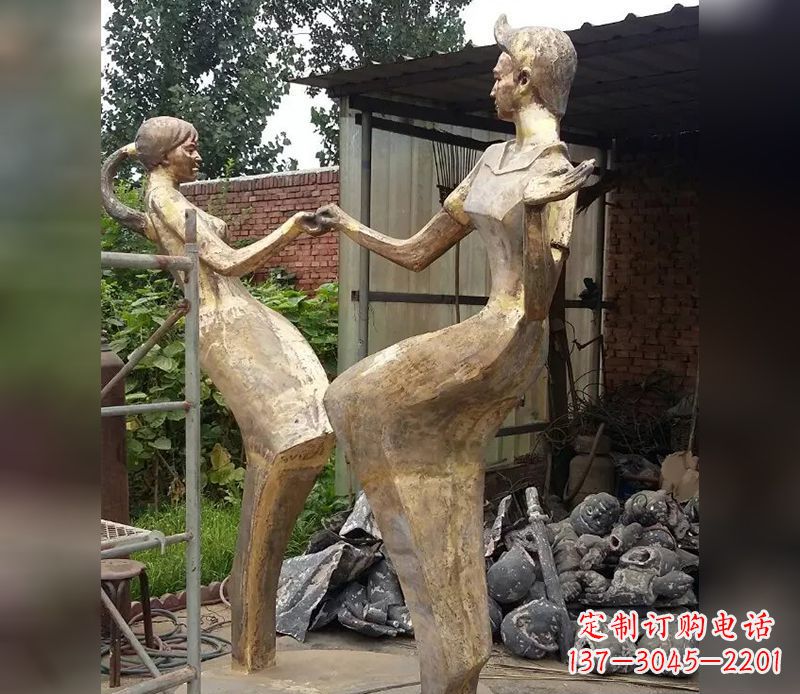 湖南专属情侣,情深伴随铜雕精美绝伦