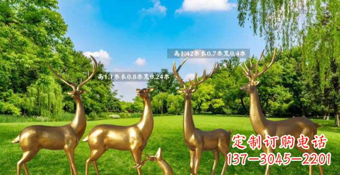 湖南美轮美奂的鹿雕塑,是铜雕工艺在古典雕塑艺…
