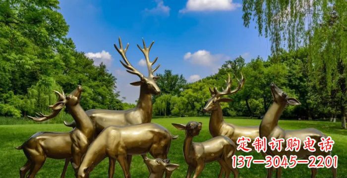 湖南群雄逐鹿,高贵精美的鹿雕塑