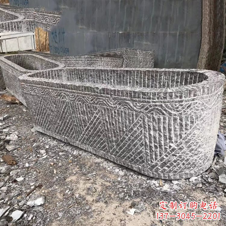 湖南起点雕刻•手工老石槽雕塑