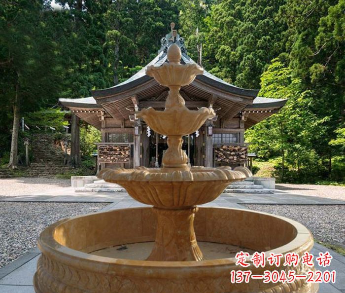 湖南三层喷泉公园石雕