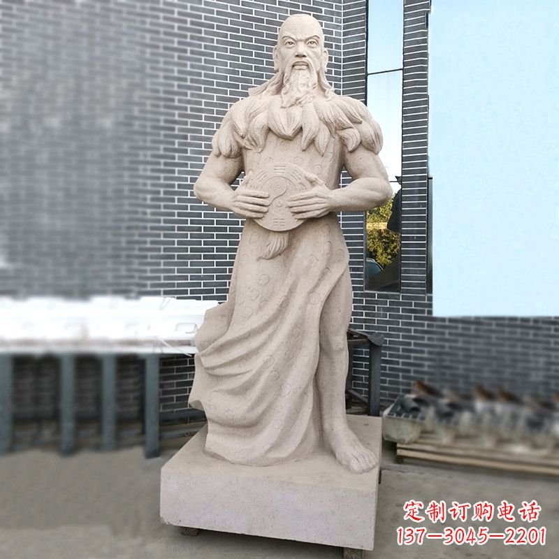 湖南手工雕刻伏羲石雕塑像