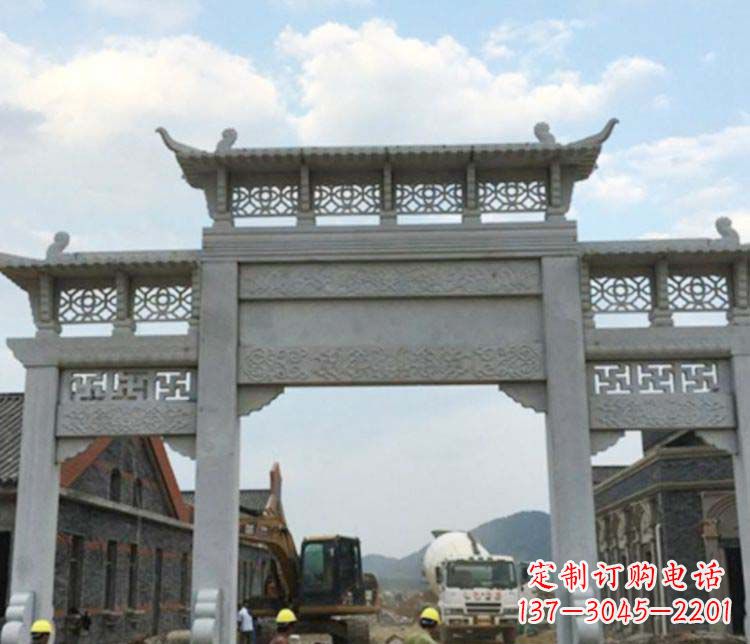 湖南牌坊大理石石雕:显露美丽的古典风情