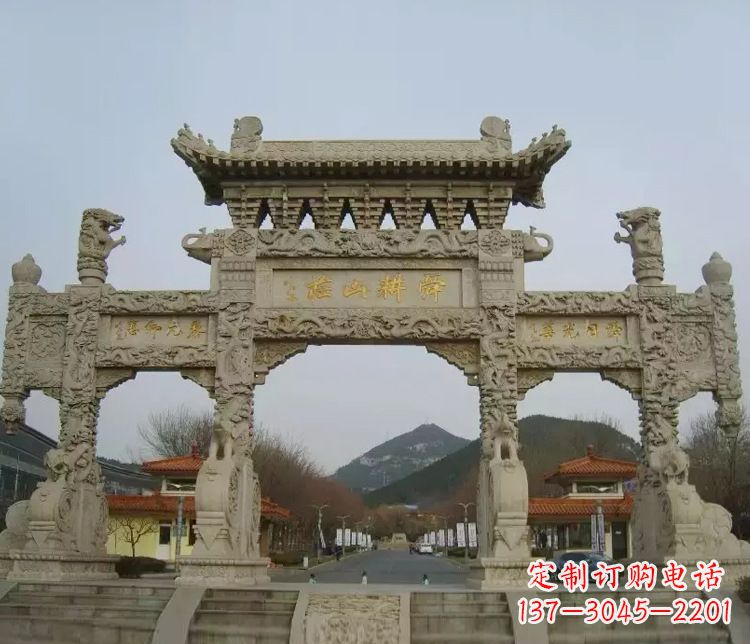 湖南铭刻美好时光,中领雕塑牌坊石雕