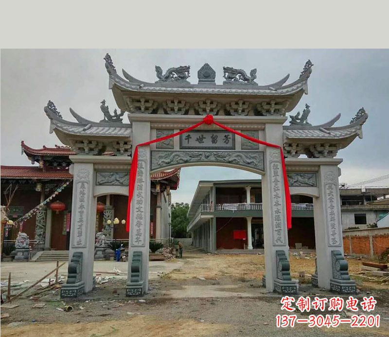 湖南以传统工艺为源的独特牌坊石雕