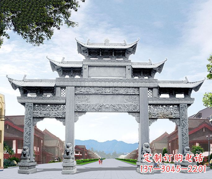 湖南高品质牌坊石雕,为您量身定制