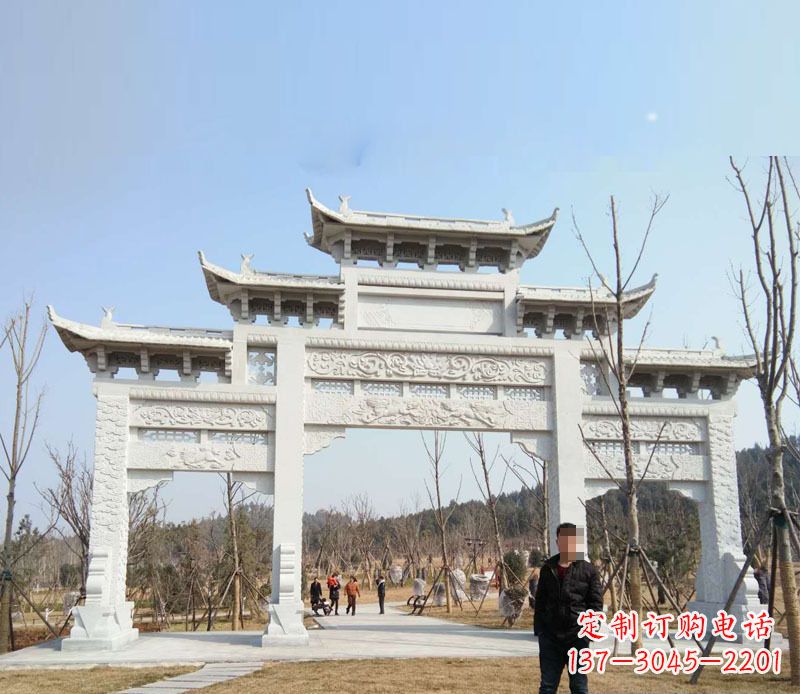 湖南中领雕塑-牌坊石雕精美无比