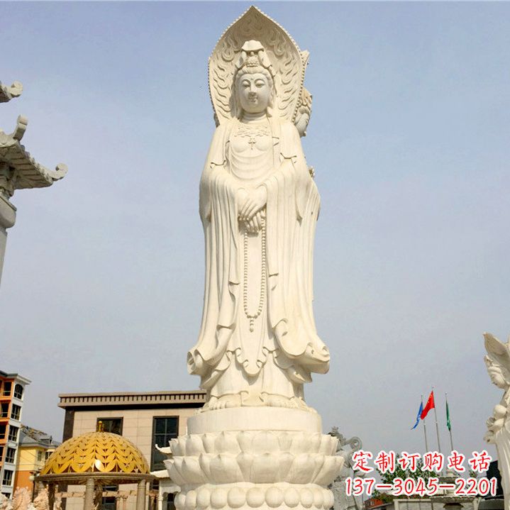 湖南中领雕塑:观音三面佛像雕塑