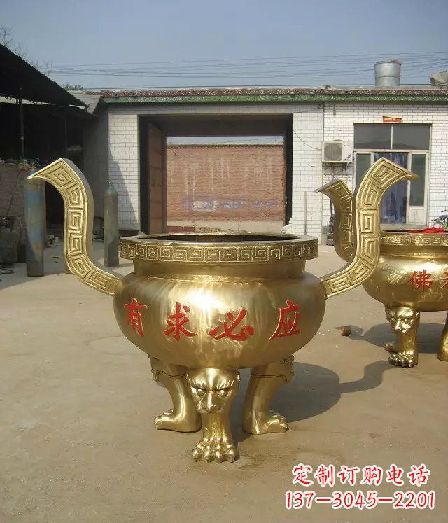 湖南三足香炉铜雕,装点你的寺庙