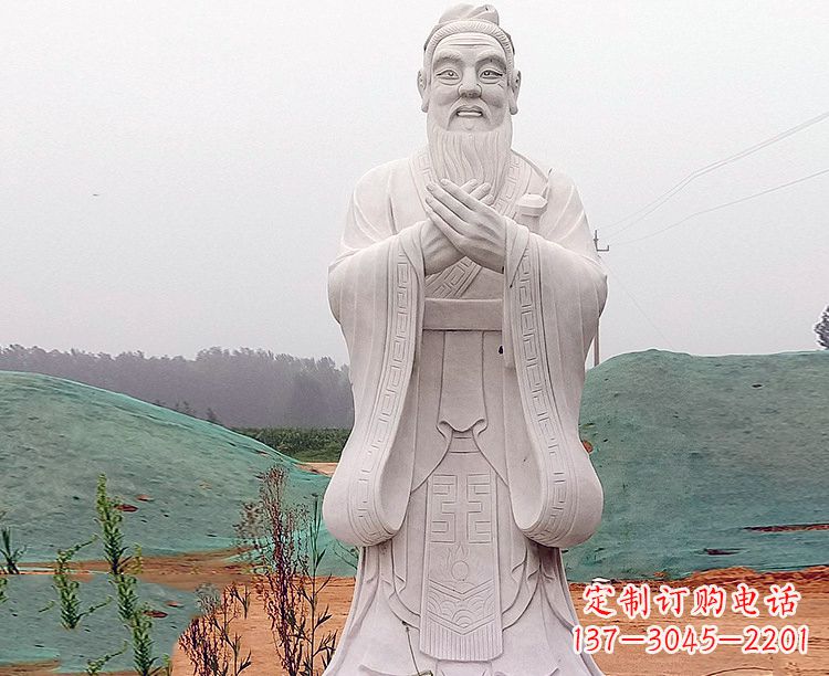 湖南中领雕塑:精致雕刻的少海公园孔子雕像